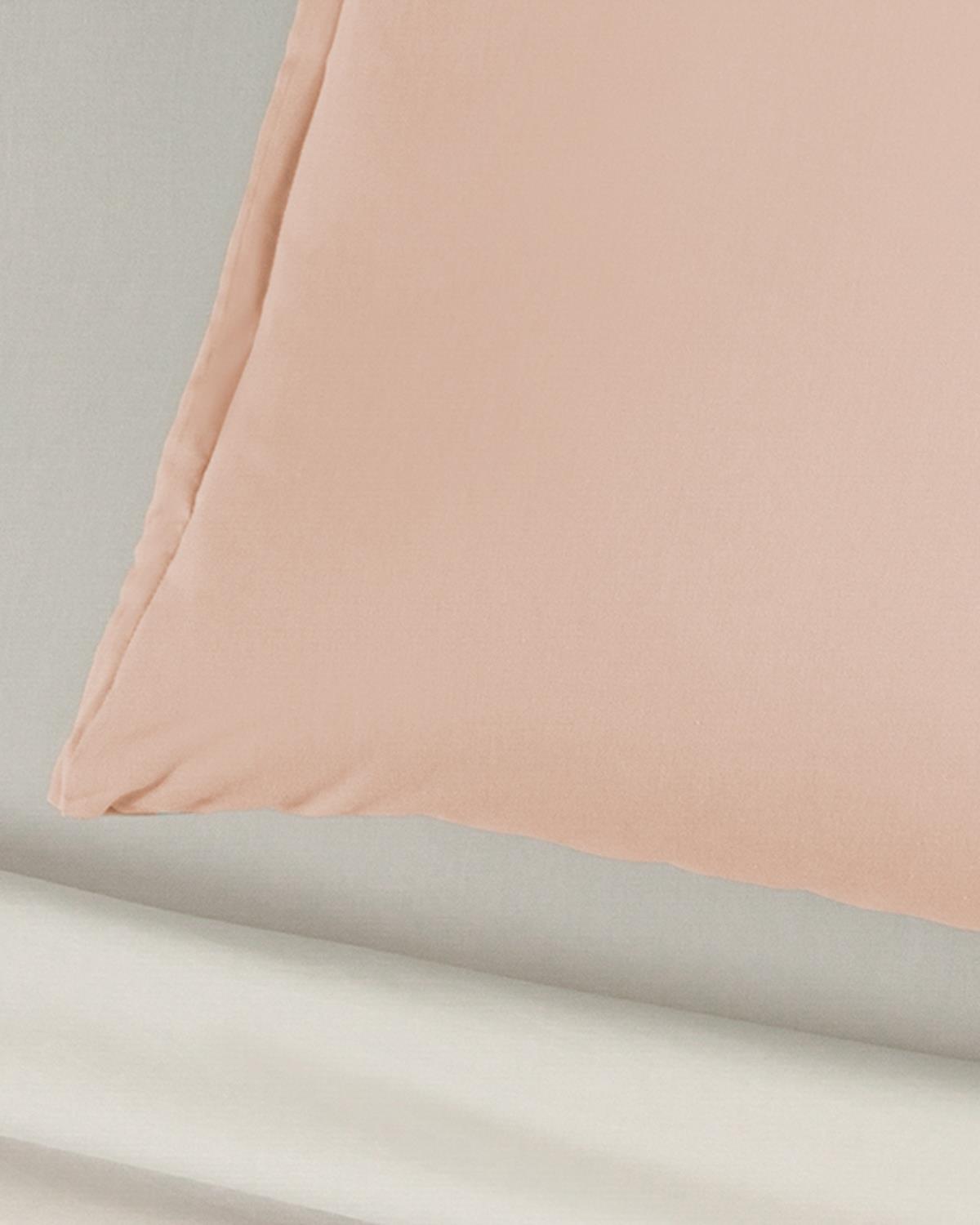 Plain Калъфка За Възглавница Единичен Оксфорд Памучен 80x80 cm Бледорозов..