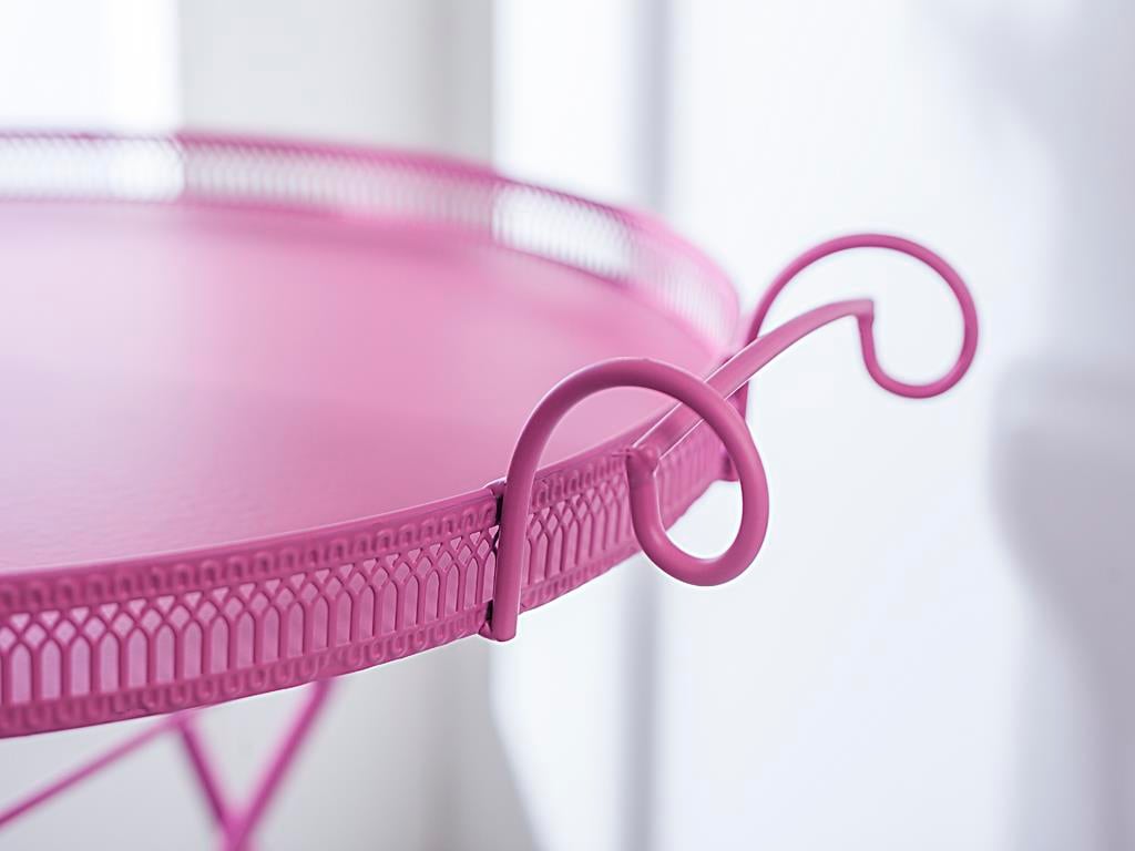 Plain ТЕПСИЯ С КРАКА Ковано желязо DarkPink