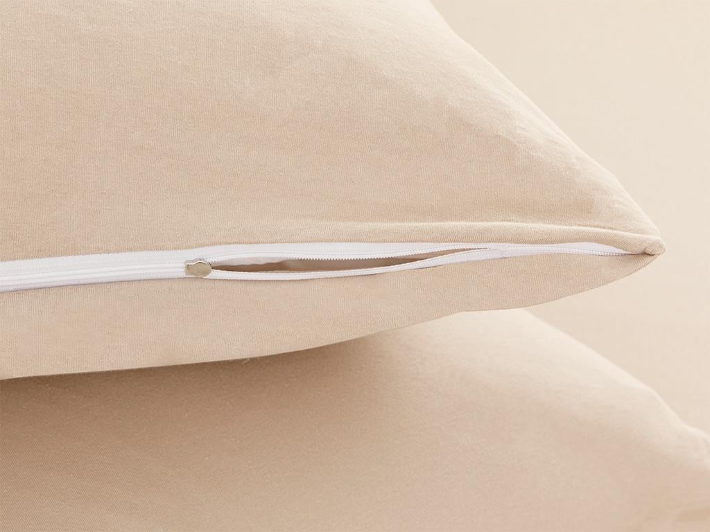 Plain КОМПЛЕКТ ЧАРШАФИ С Л Кing size Памучно 180x200 cm Light Beige