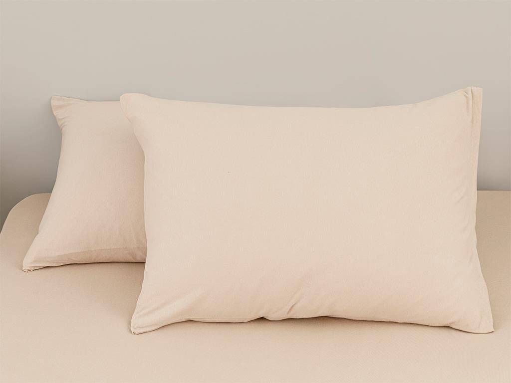 Plain КОМПЛЕКТ ЧАРШАФИ С Л Кing size Памучно 180x200 cm Light Beige