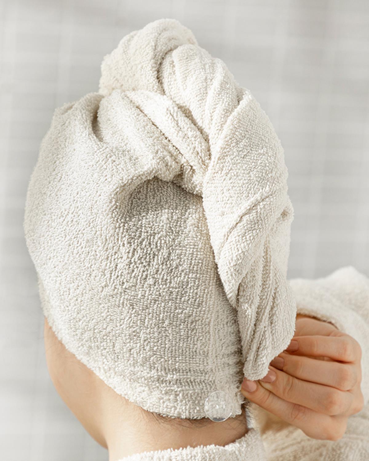 Plain Шапка За Коса Памучен, Светло Бежово, Standart