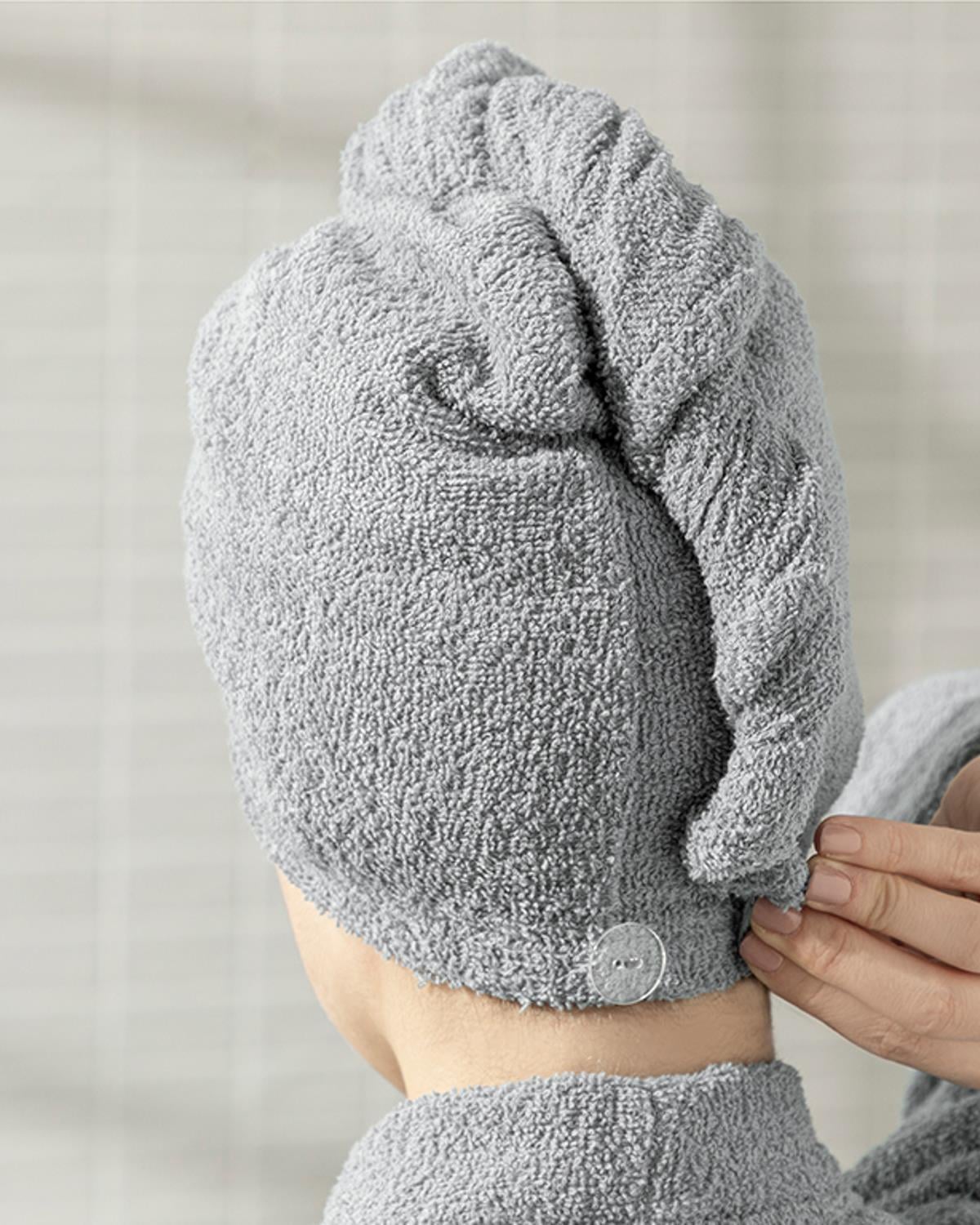 Plain Шапка За Коса Памучен, Тъмно Сиво, Standart