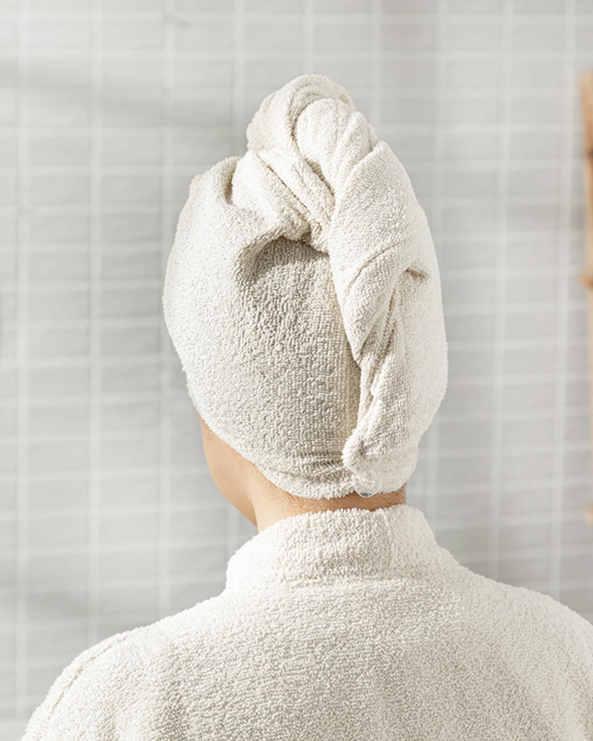 Plain Шапка За Коса Памучен, Светло Бежово, Standart