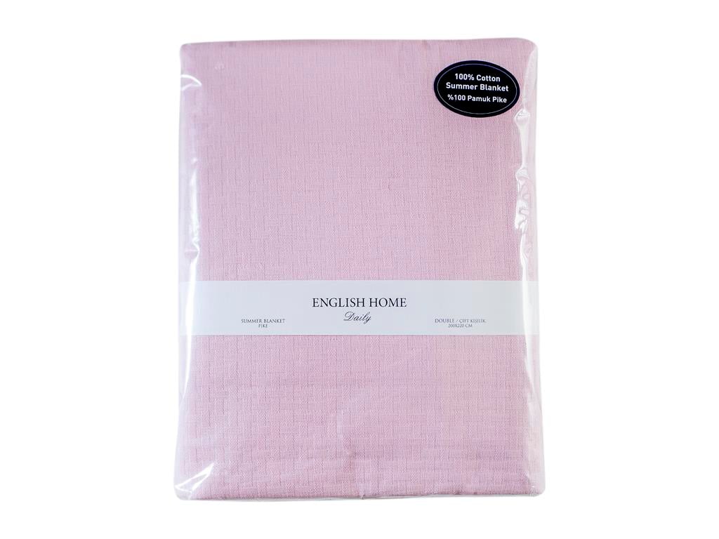 Plain ПОКРИВКА Tek Kişilik Памучен 150x220 cm Pink