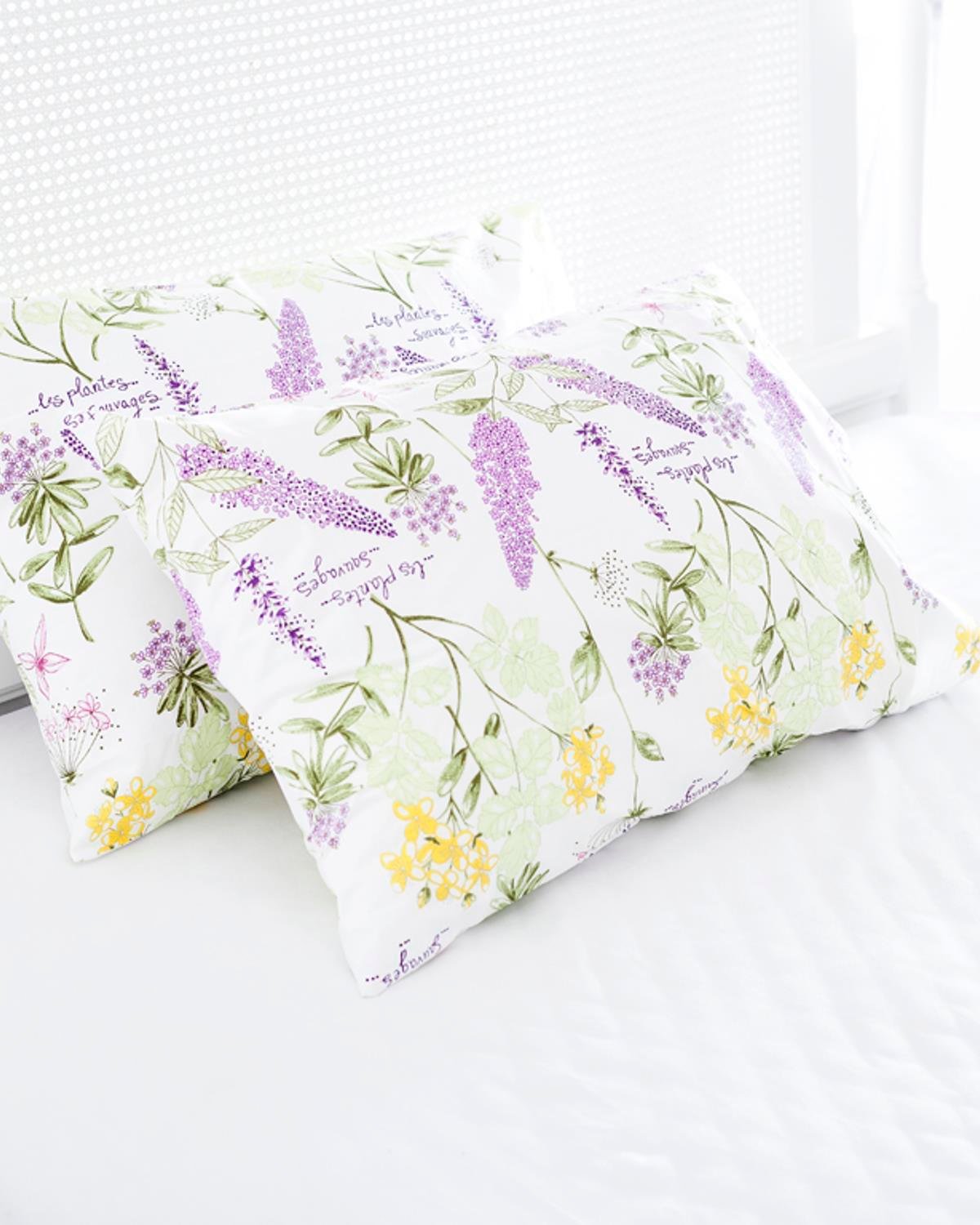 Plants Калъфка За Възглавница 2 бр. Памучен 50x70 см Лилав