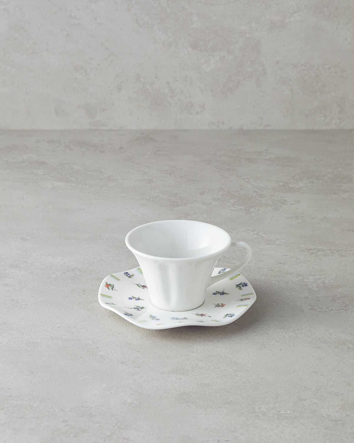 Porcelain 4 Parça 2 Kişilik Tea Cup Set 180 ml Green-Blue