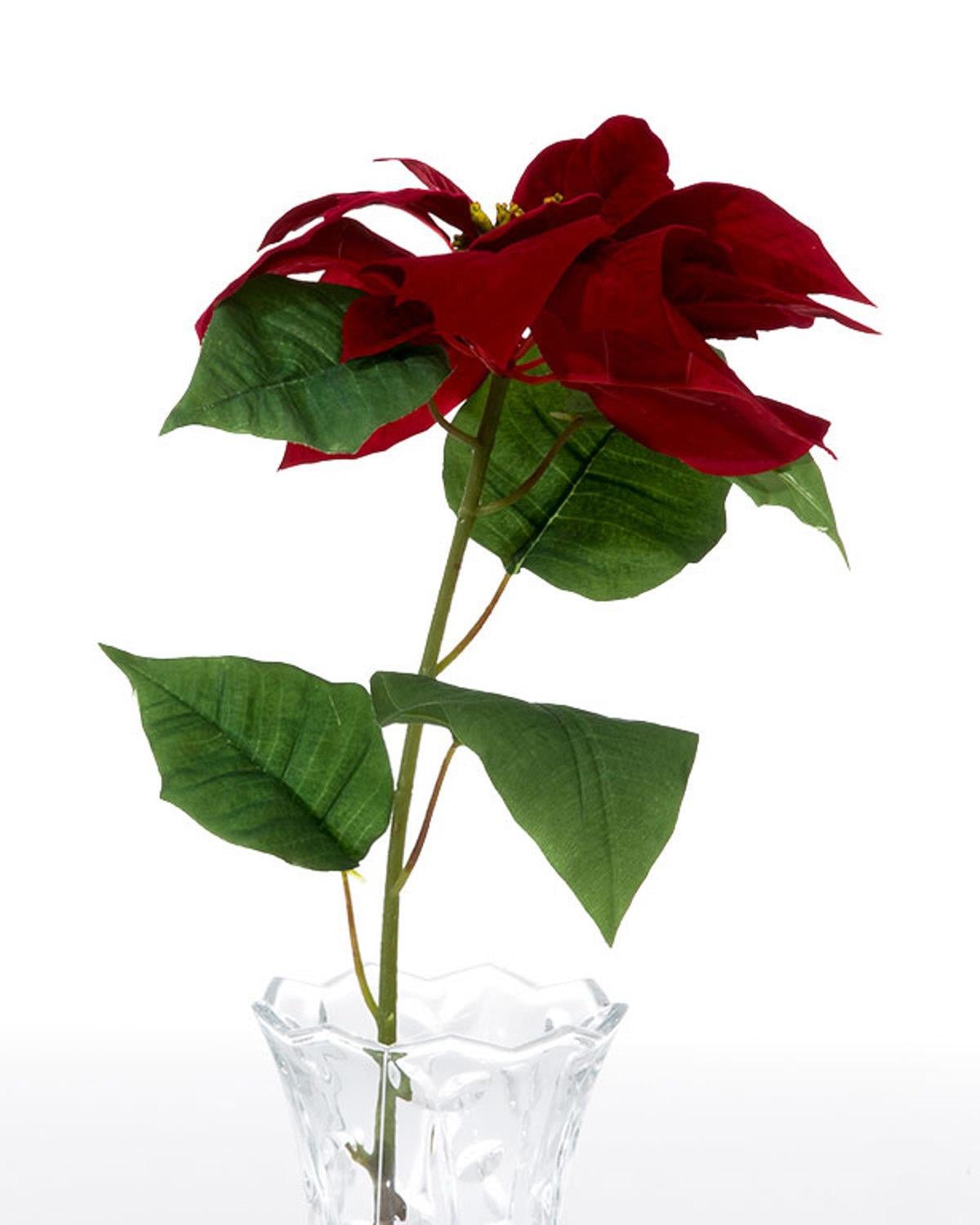 Poinsettia Изкуствено Цвете 76 см Бордо