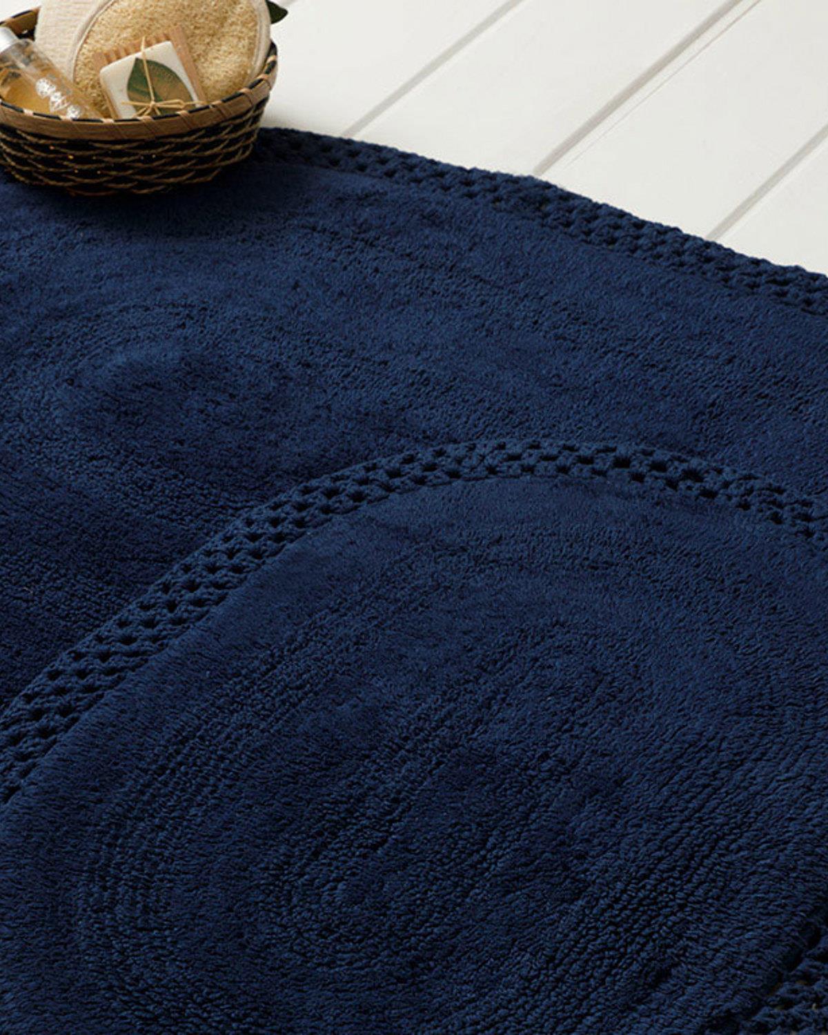 Polin Комплект Постелки За Баня 2 бр. Памучен 60x90 + 40x60 см Морскосин