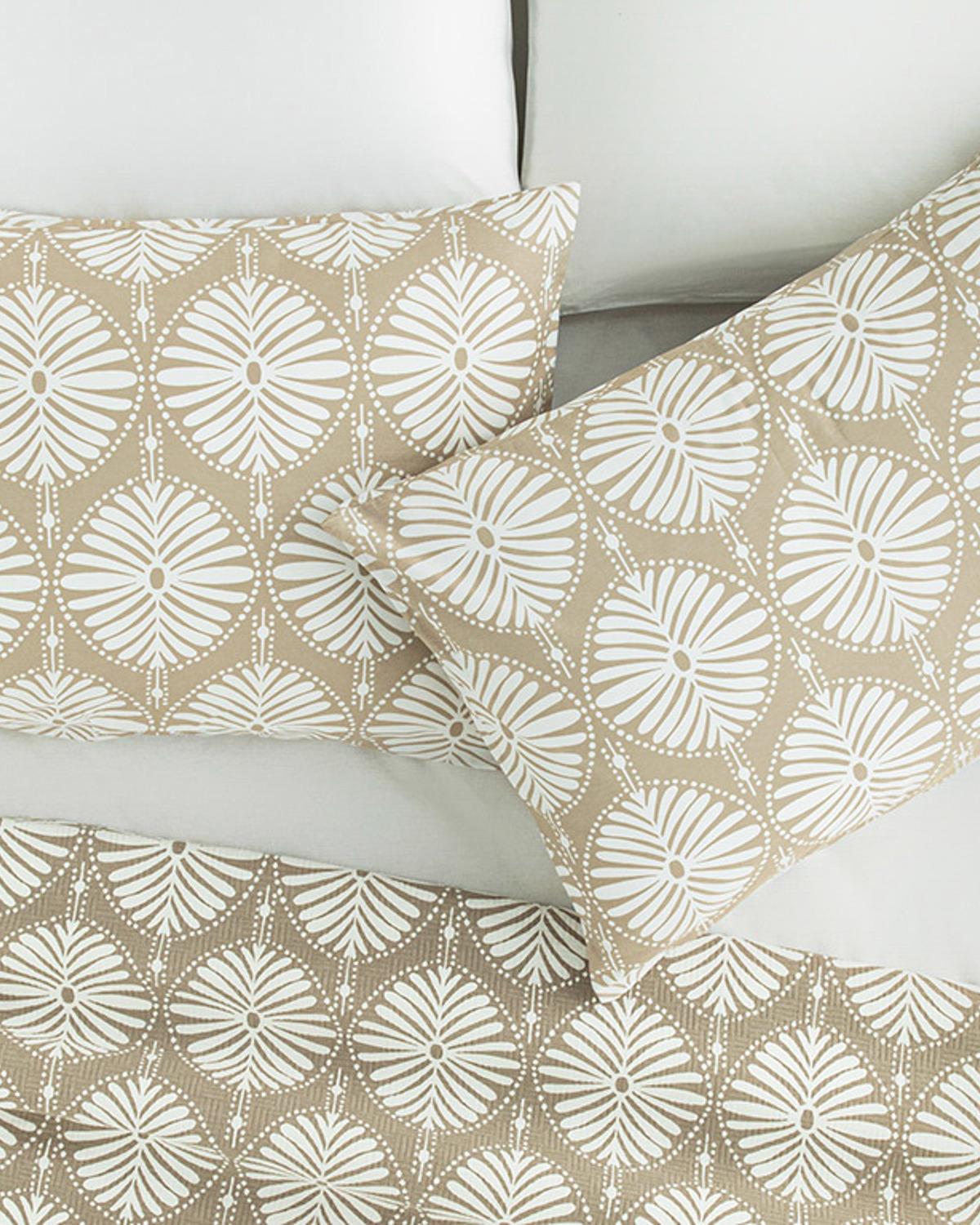 Polycircles Кълъфка За Възглавни 2Бр., Лесно За Гладене, Бежово, 50 X 70 Cm