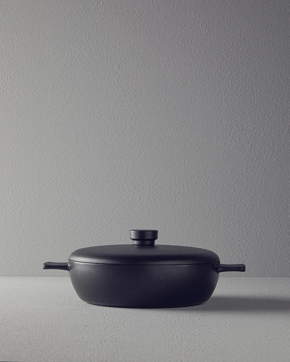 Prime Тенджера Сплескан Алуминиева отливка 26 см Черен