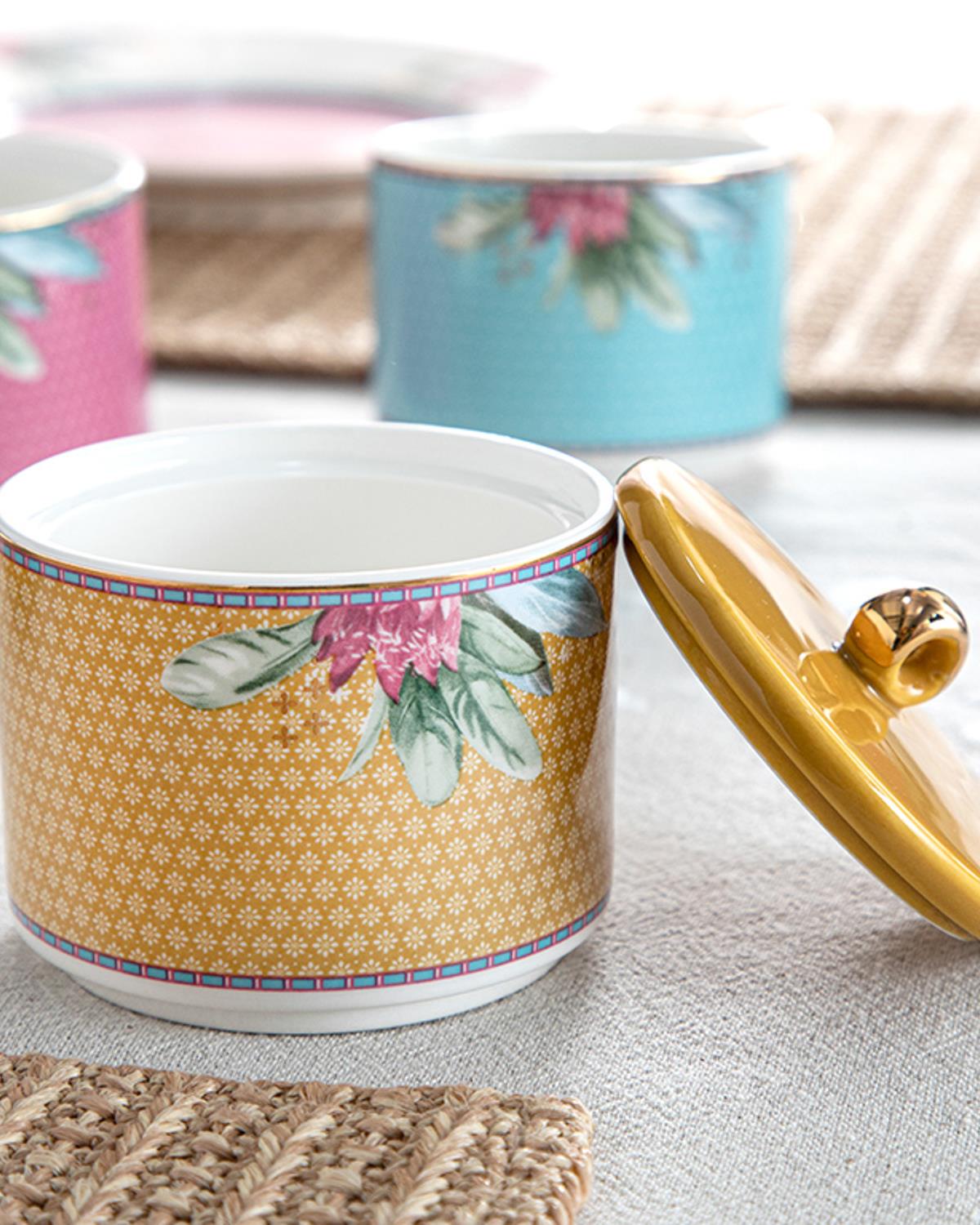 Protea Кутия За Съхранение 3 Бр., New Bone China, Розово, 0