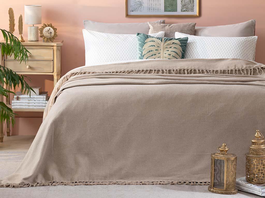 Pure ПОКРИВКА ЗА ЛЕГЛО Двоен човек Тъкан 240x260 cm Beige