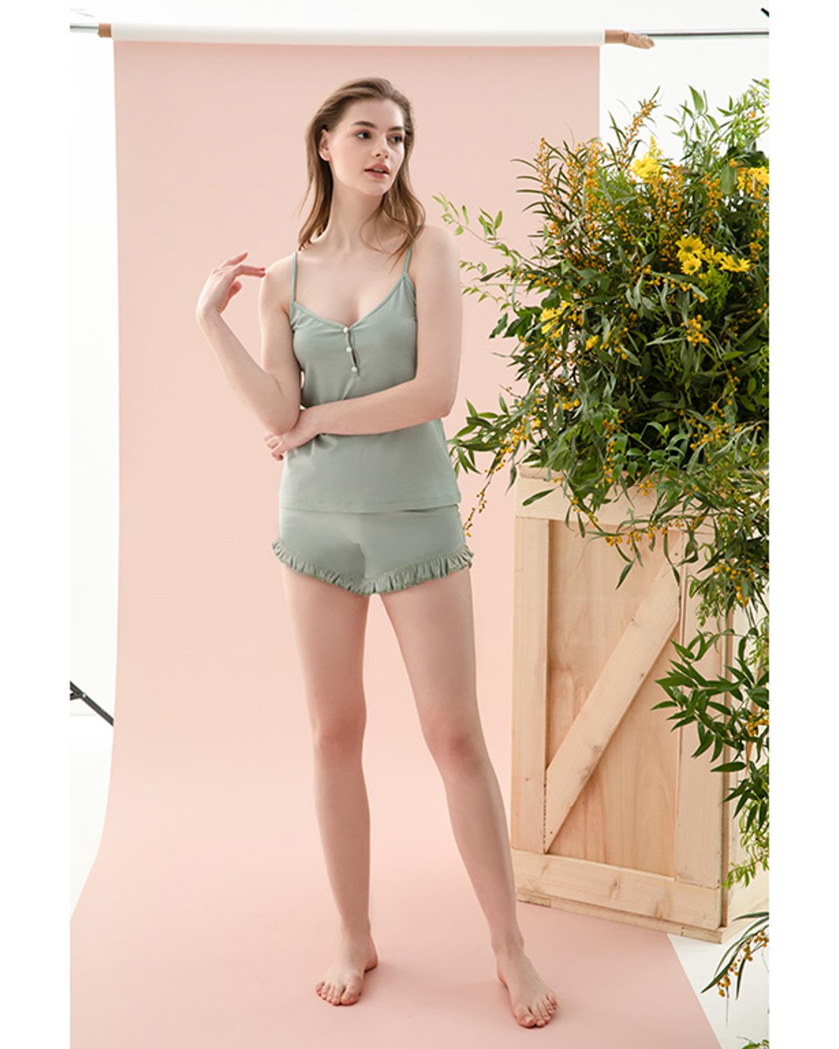 Pure Basic Комплект Пижама Дамски, Вискоза, Мента, Xl