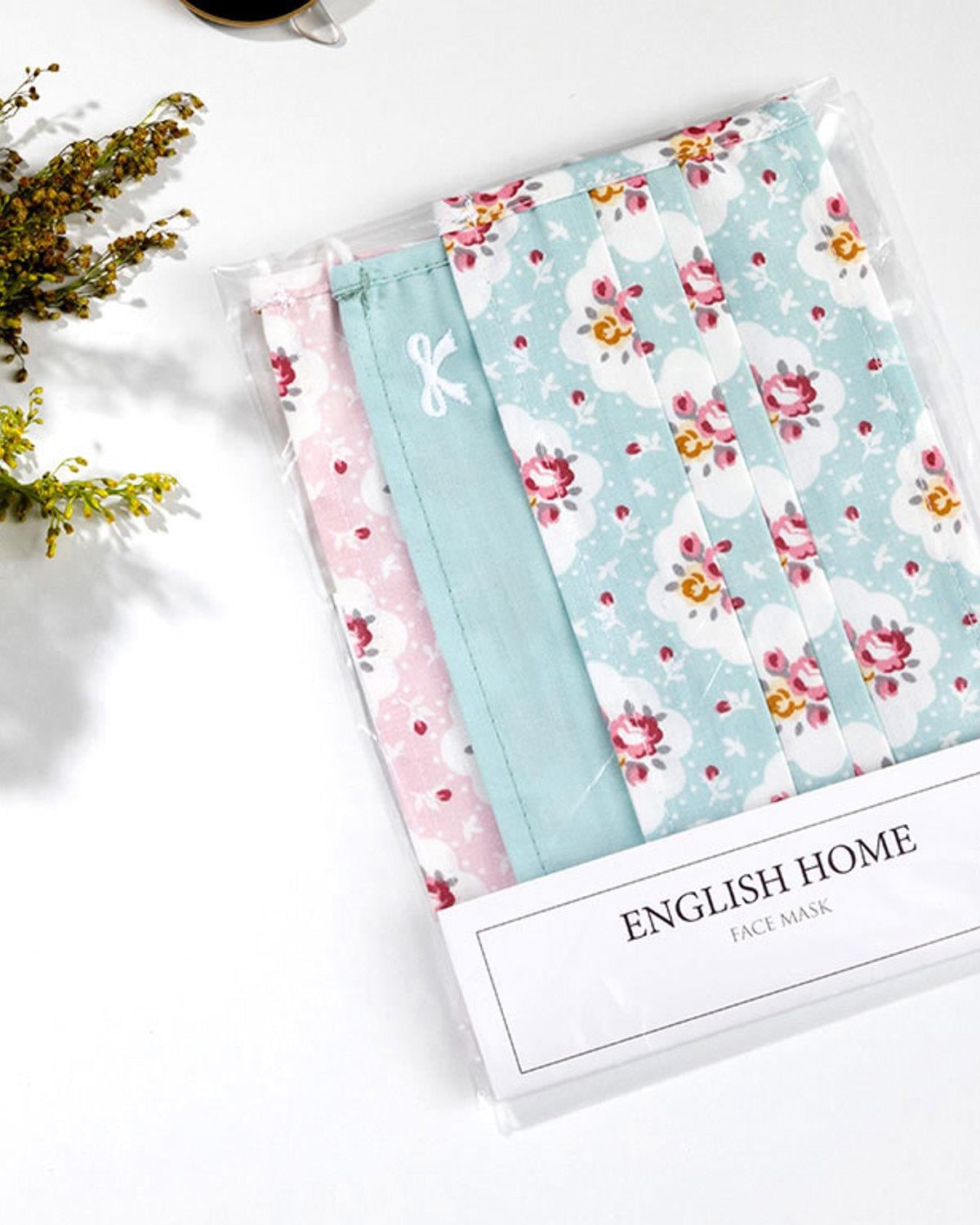 Pure Paisley Cotton Mask 9,5X18 cm Pink - Mint