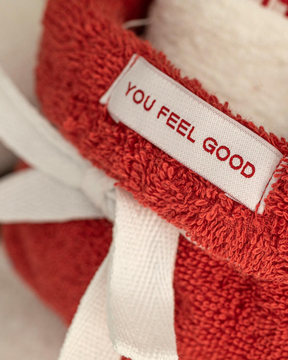 Quadro Хавлия Комплект 4 Бр. Комплект, Памучен, Бяло - Бордо Червено, 30 X 40 Cm