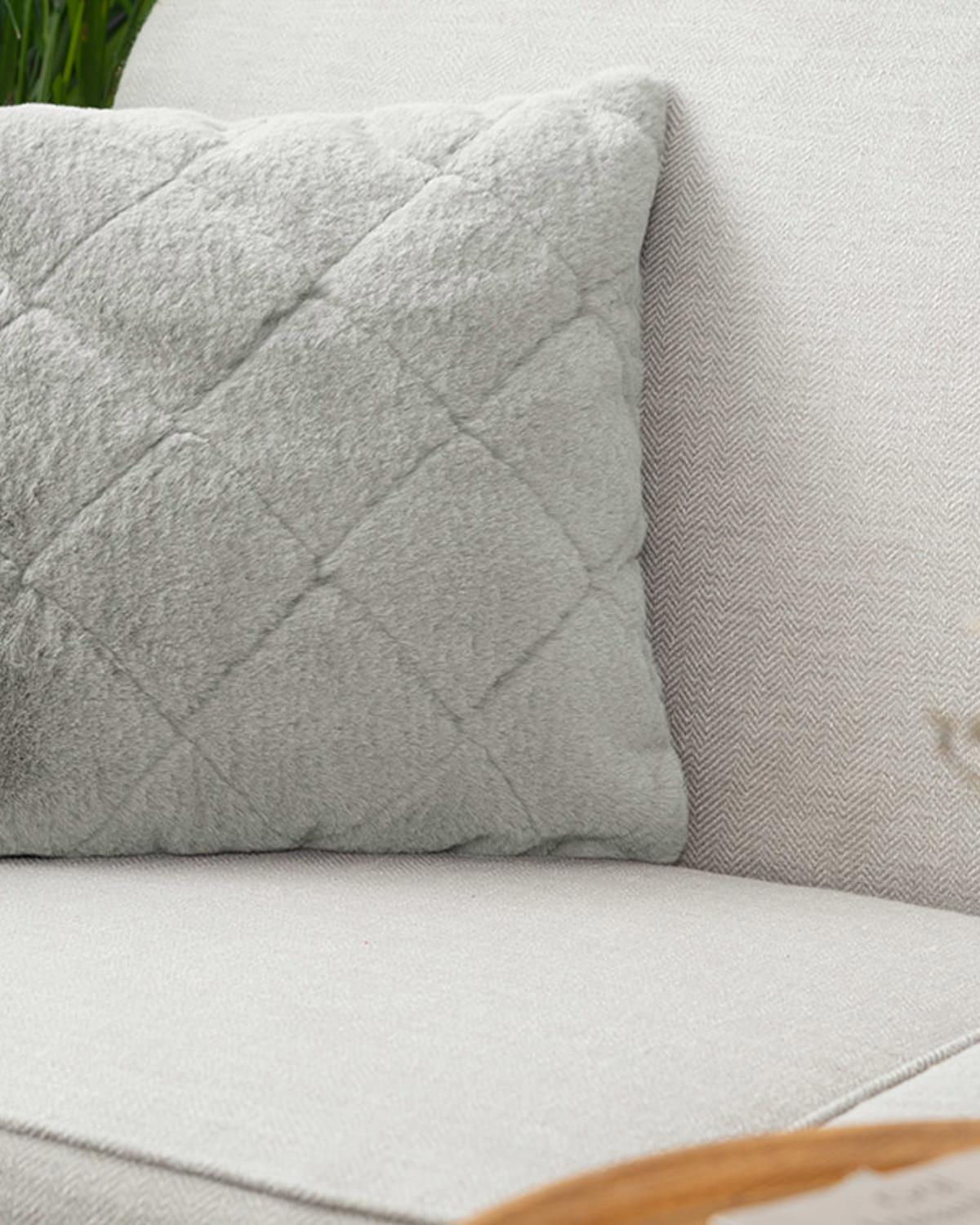 Rabbit Декоративна Възглавница Плюш 45x45 см Сив