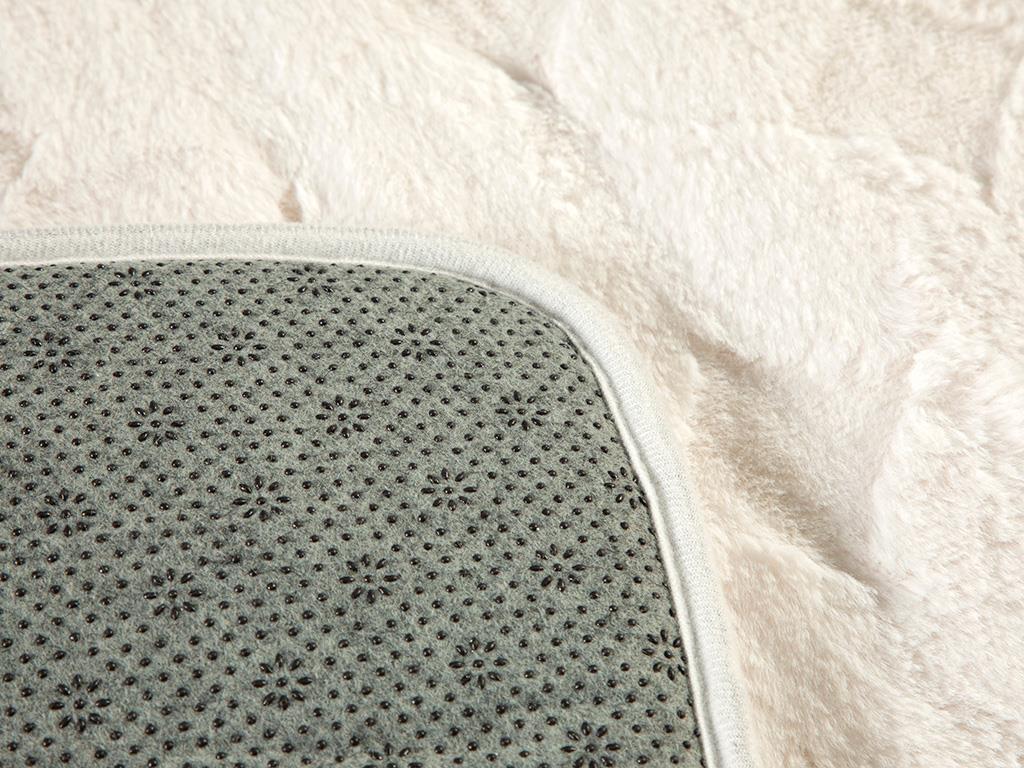 Rabbit Grid Polyester Carpet 80x150 cm White
