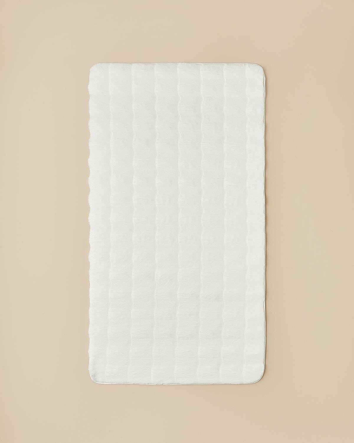 Rabbit Wave Килим Полиестер, Бяло, 80 X 150 Cm