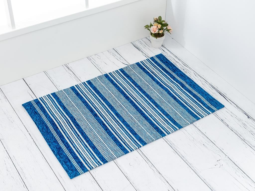 Rainbow КИЛИМ Нехлъзгаща се Шенил Dark Blue