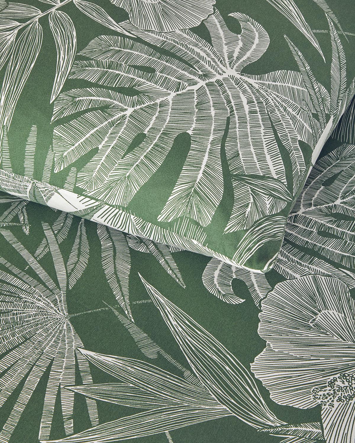 Rainforest Спален Комплект Двоен Памук 200x220 см Зелен
