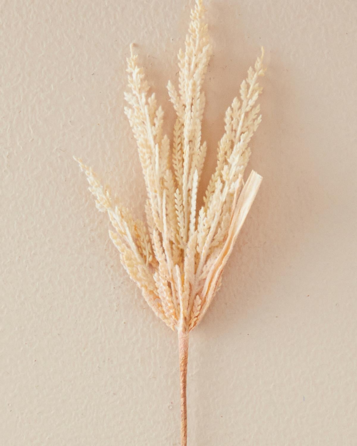REED GRASS BUSH Изкуствено Цвете Един Стрък 46 см Кремав