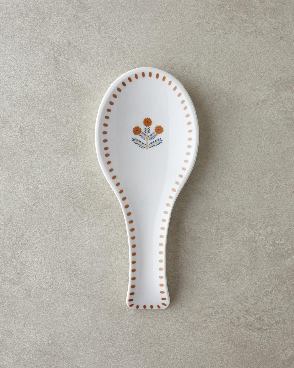 Retro Petite Кухненски Прибори Поставка За Лъжици Меламин 24 см Бял - Оранжев