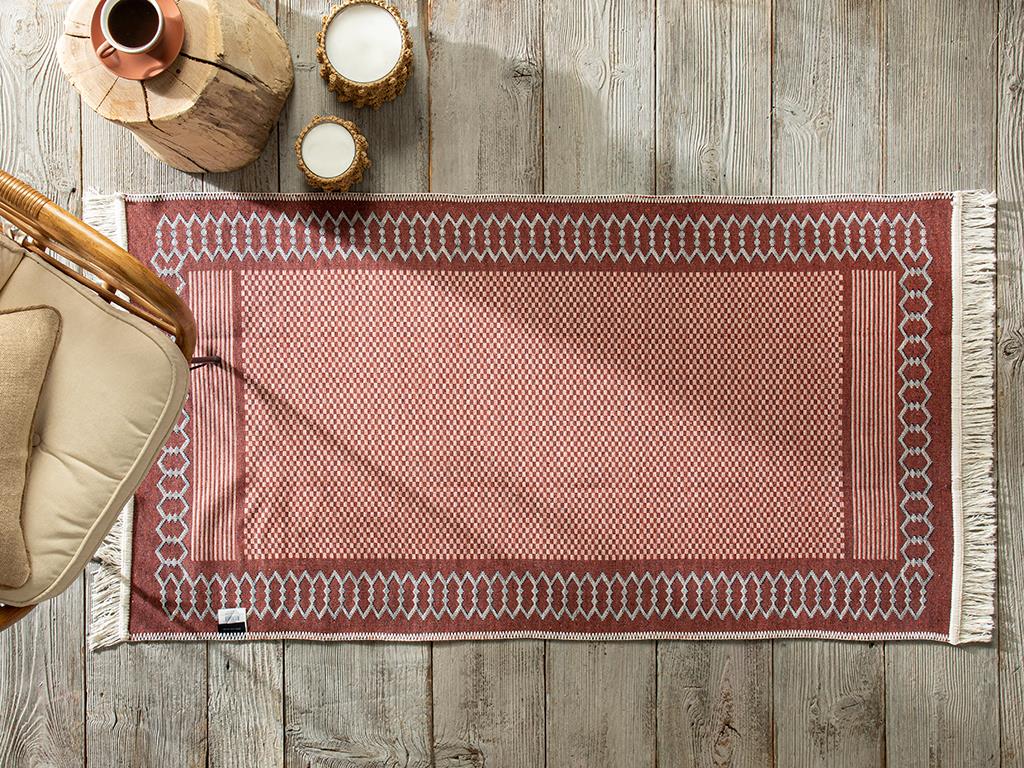 Riley КИЛИМ Тъкан 60x100 cm Krem Siyah