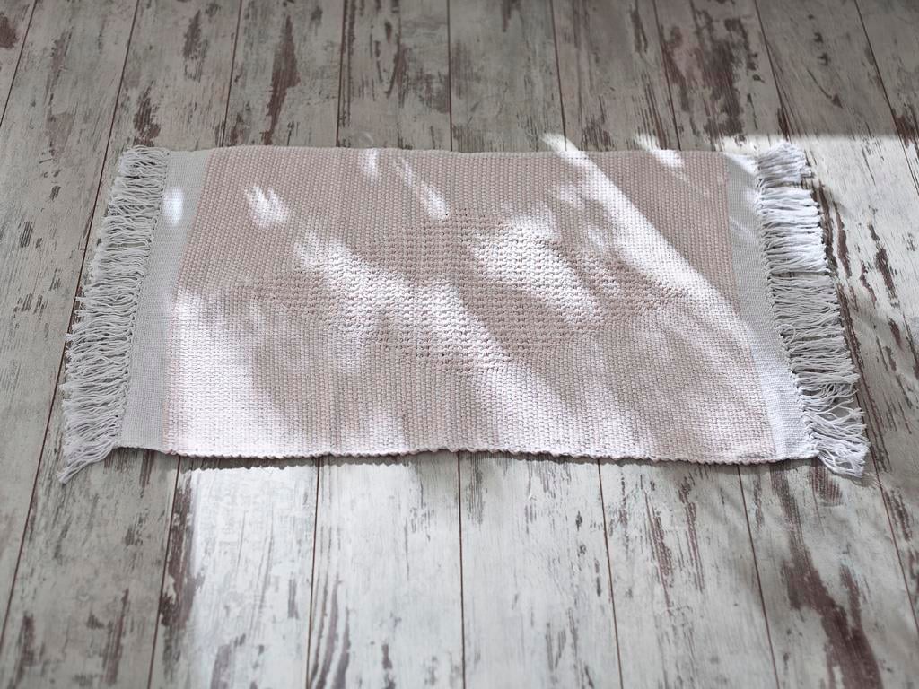 Riley КИЛИМ Ръчно тъкане Памучен 60x90 cm Light Pink,