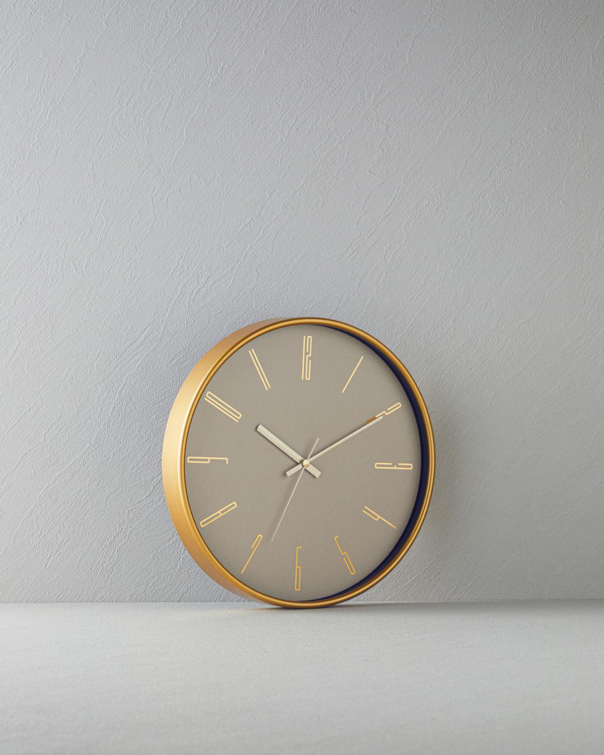 Rita Plastic Wall Clock Beige