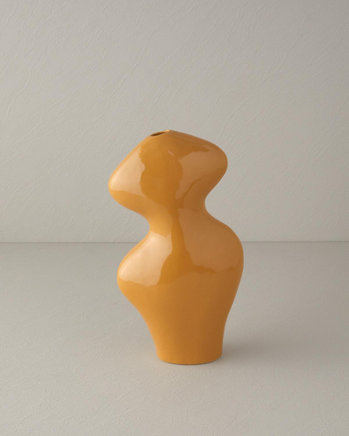 Rita Ваза 34 см Жълт