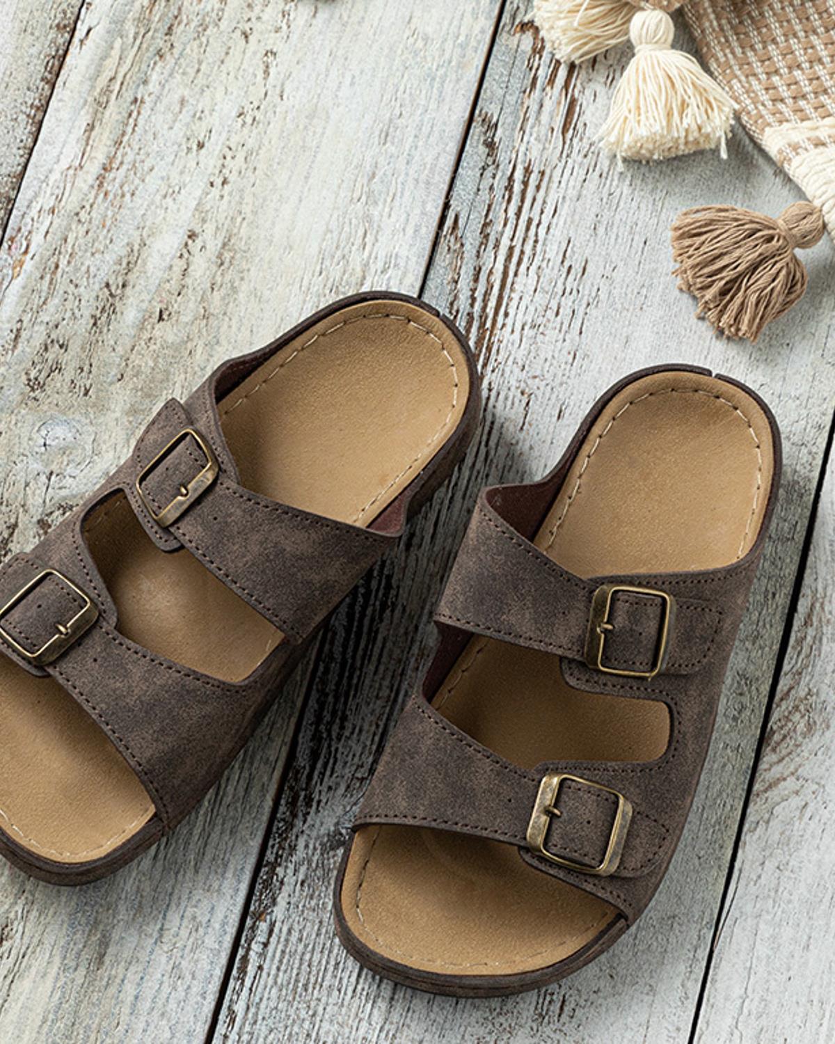 Rita Улични Чехли Дамски, Гофре, Кафяво, 36