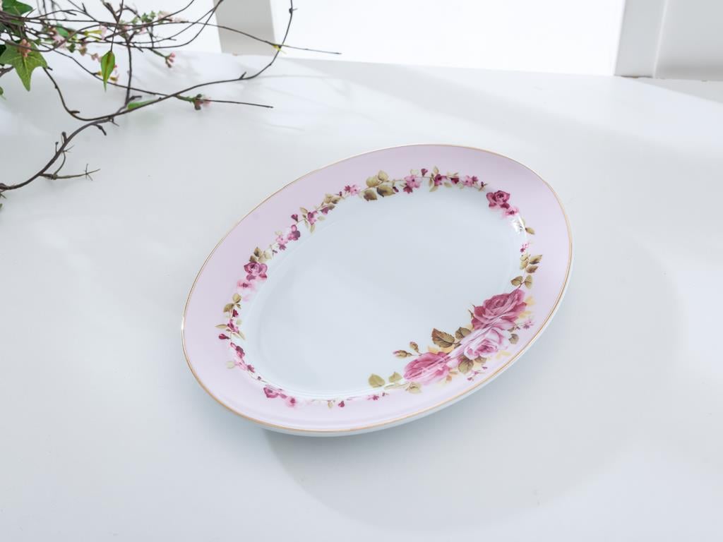Romano ПРОДЪЛГОВАТА ЧИНИЯ Порцелан 30 cm Pink