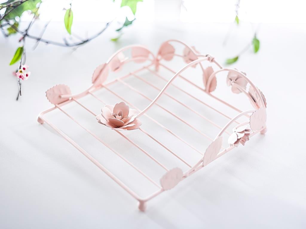 Rosa САЛФЕТНИ K Ковано желязо 22,0x21,0x6,5 cm Light Pink,