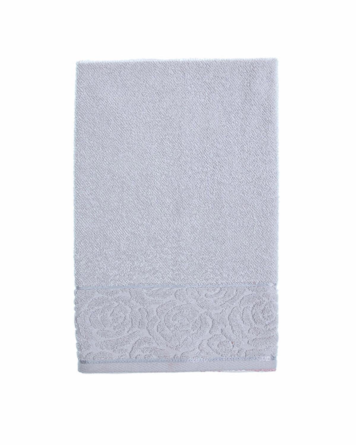 Rosa Stripe Кърпа За Лице Жакардов 50x76 см Светлосив