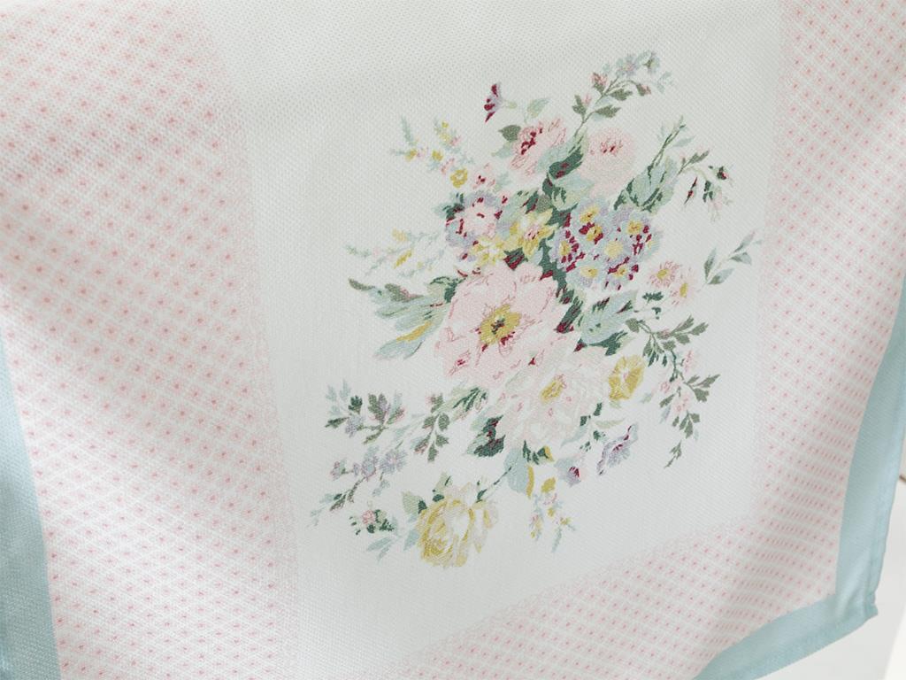 Rosalinda 3 Ранър Правоъгълно Полиестер 40x150 cm Бяло синьо