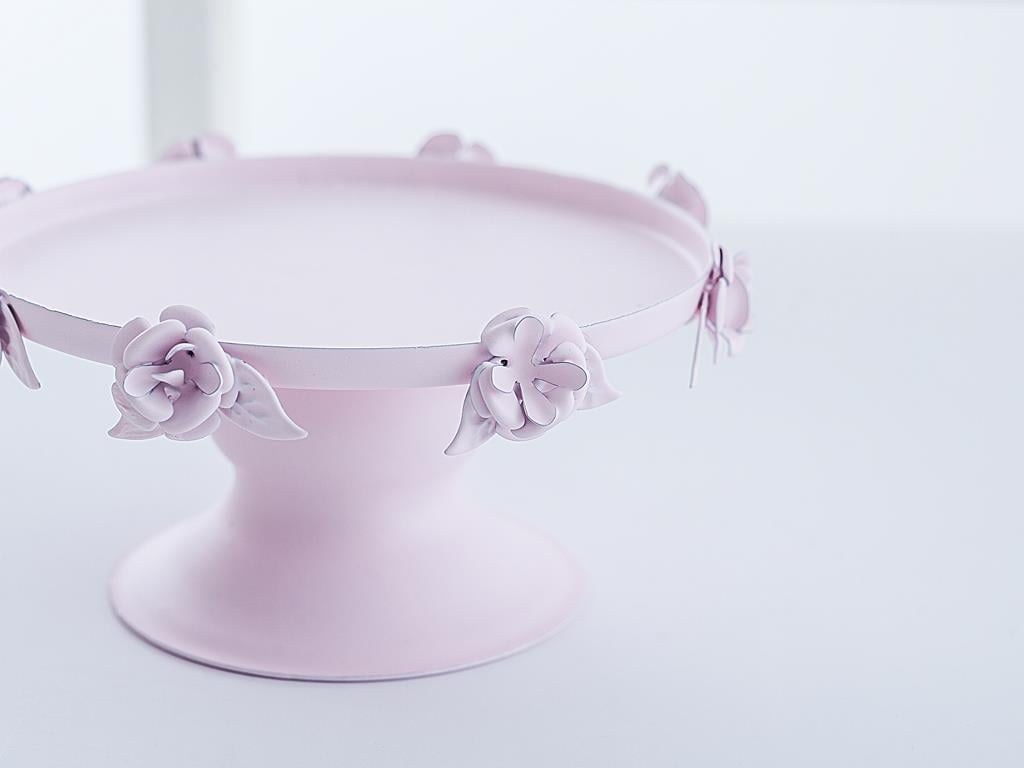 Rose СЕРВИЗ НА ЕТАЖИ С краче Ковано желязо 11,5x11,5x6 cm Light Pink,
