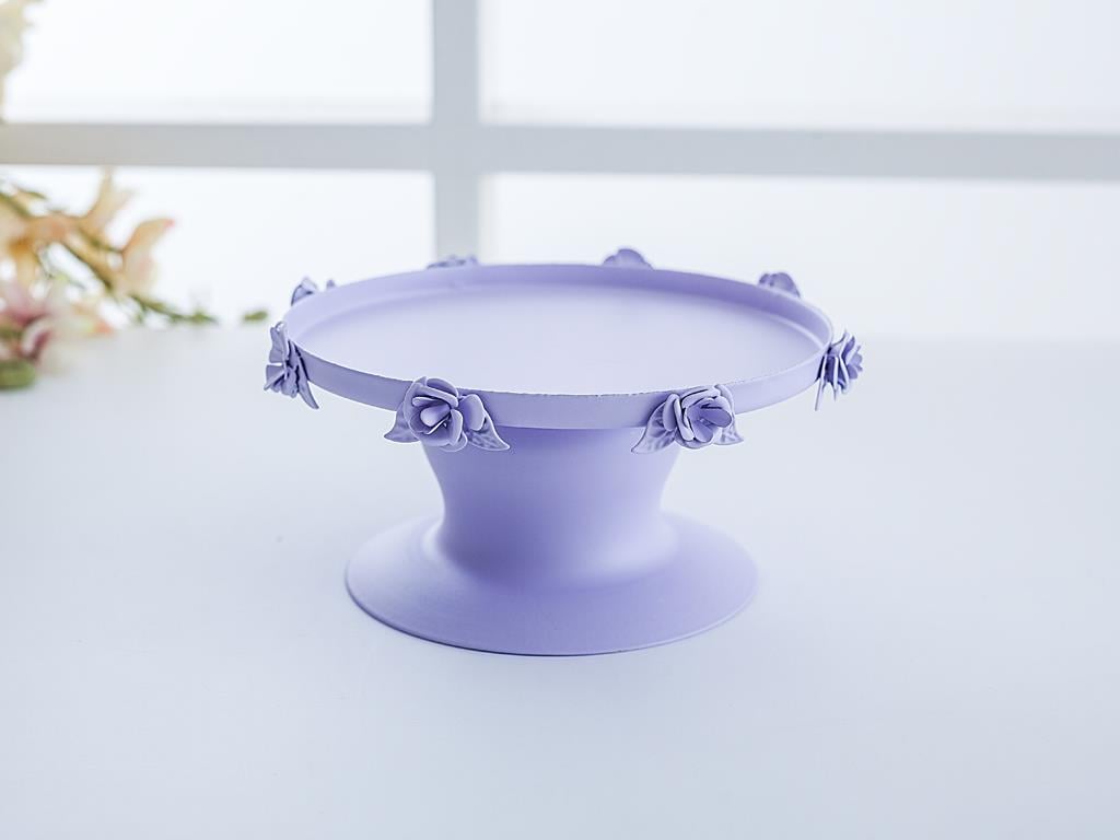 Rose СЕРВИЗ НА ЕТАЖИ С краче Ковано желязо 13x13x7 cm Lilac.