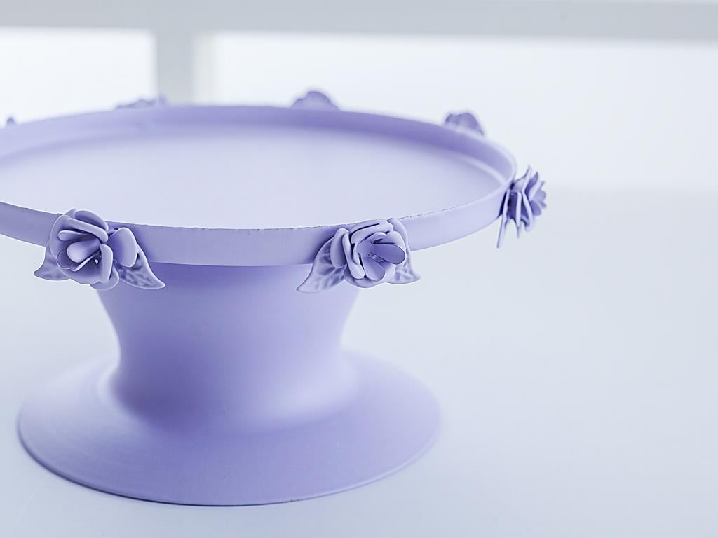 Rose СЕРВИЗ НА ЕТАЖИ С краче Ковано желязо 13x13x7 cm Lilac.