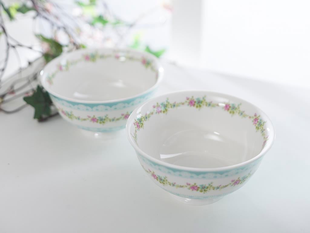 Rose And Lace Купа 2 комплект Bone China 300 ml Pink