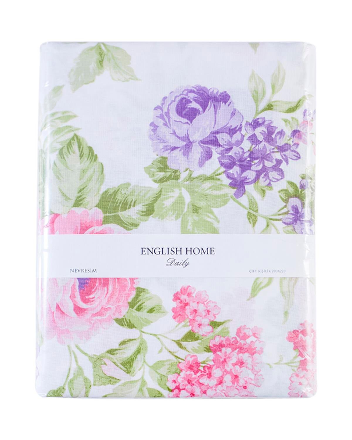 Rose And Lilacs Плик За Завивка Единичен Памучен 160x220 см Лилав