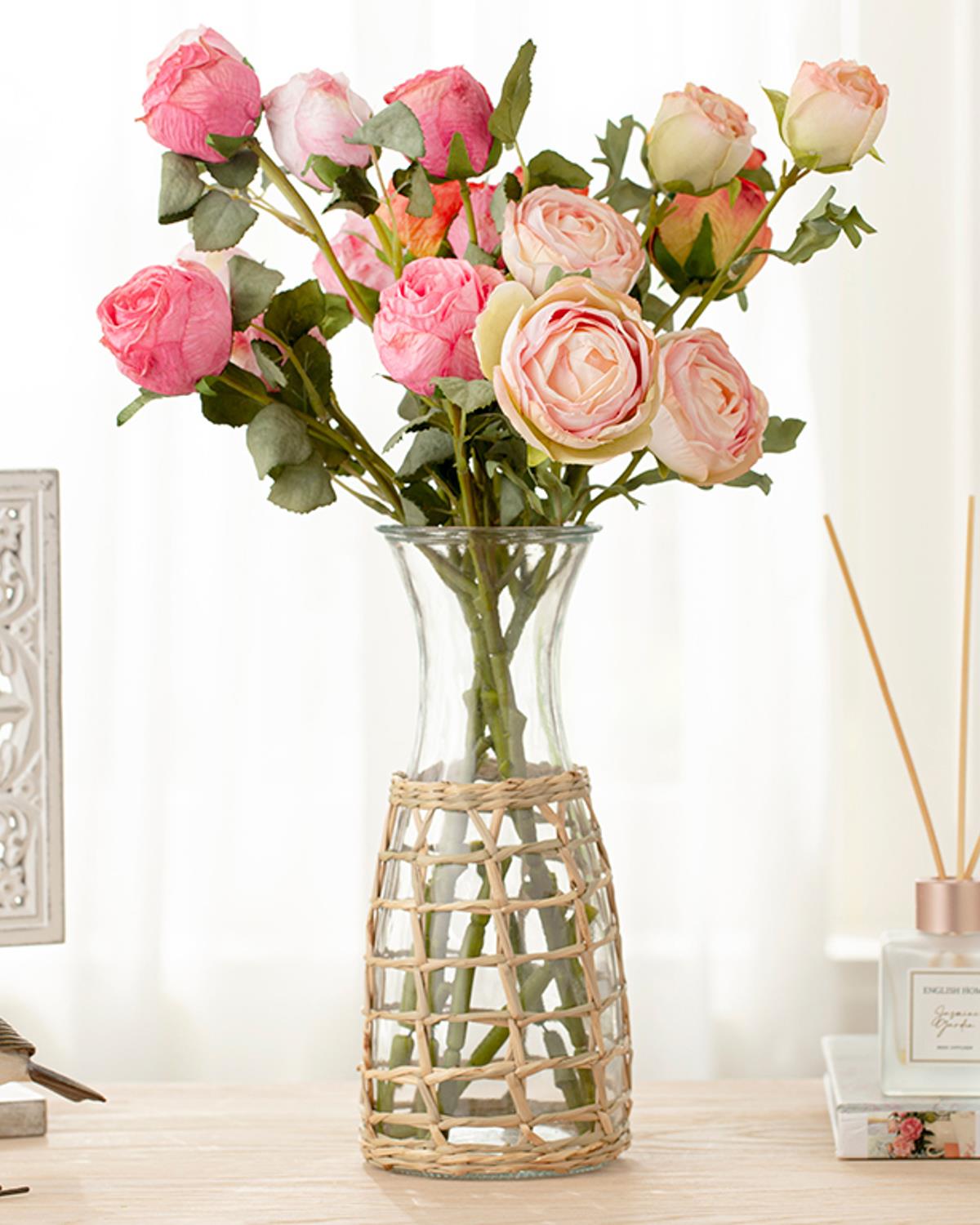 Rose Bouquet Изкуствено Цвете Един Стрък 61 см Червен