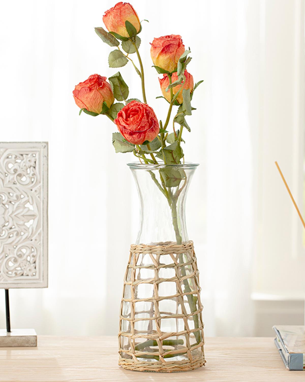 Rose Bouquet Изкуствено Цвете Един Стрък 61 см Червен