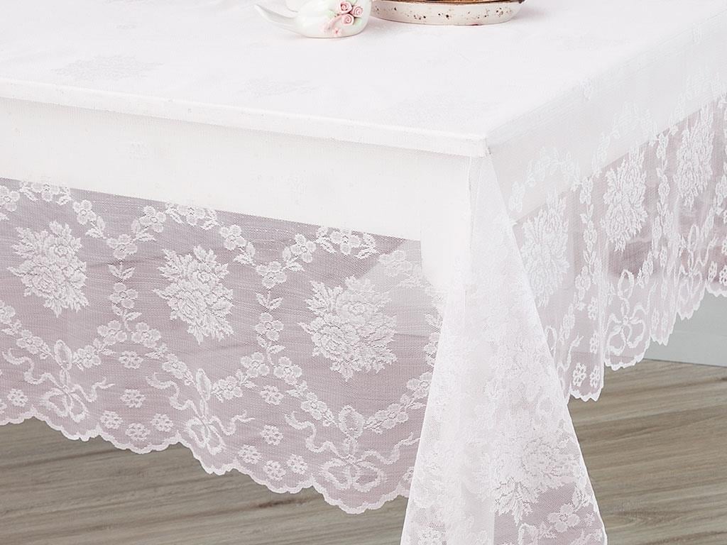 Rose Branch Покривка за Маса Плетиво 150x150 cm Light Pink,