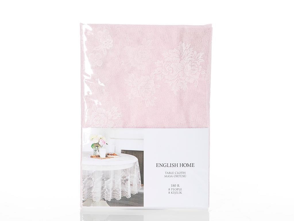 Rose Branch Покривка за Маса Плетиво 180 cm Light Pink,