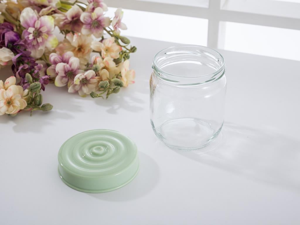 Rose БУРКАН Стъклен с капак Cam 425 ml Mint