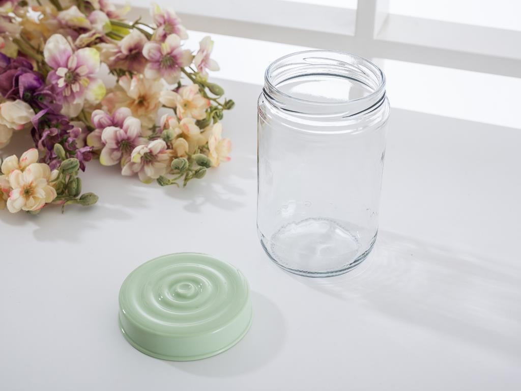 Rose БУРКАН Стъклен с капак Cam 660 ml Mint