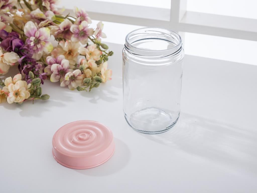 Rose БУРКАН Стъклен с капак Cam 660 ml Pink