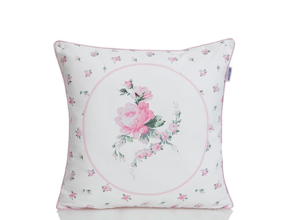 Rose Coquette ВЪЗГЛАВНИЦА Незапълнен Дигитална щампа 45x45 cm Светло розово,