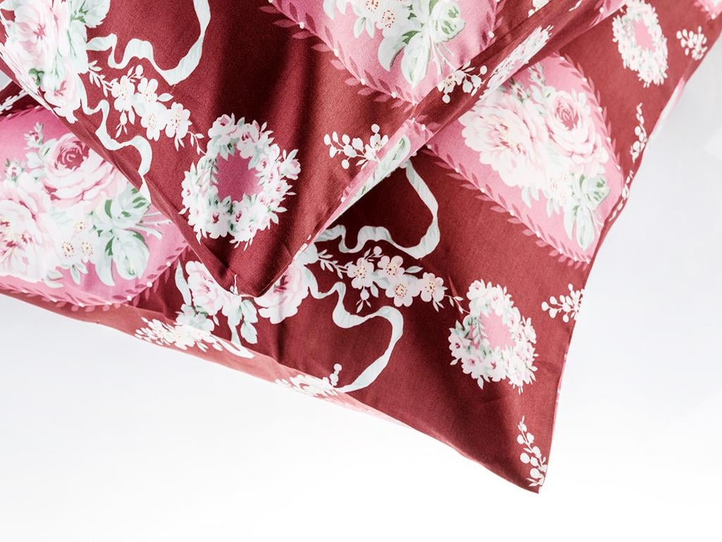 Rose Grace КЪЛЪФКА ЗА ВЪЗГЛАВНИ 2 комплекта Памучен Сатен 50x70 cm Claret Red