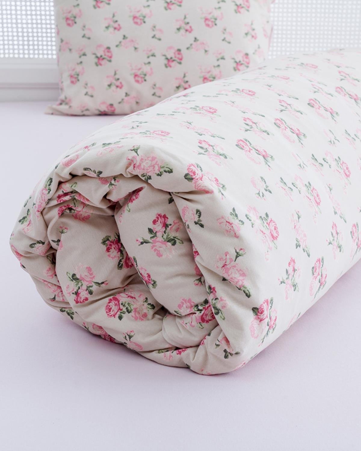 Rose Romance СПАЛНО БЕЛЬО КОМПЛЕ Tek Kişilik Памучно 160x220 cm Light Pink,